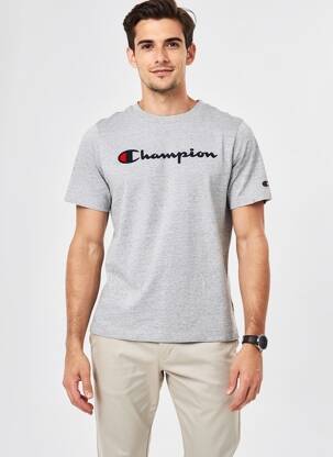 Tricou țesătură melanj mâneci scurte gri CHAMPION bărbat