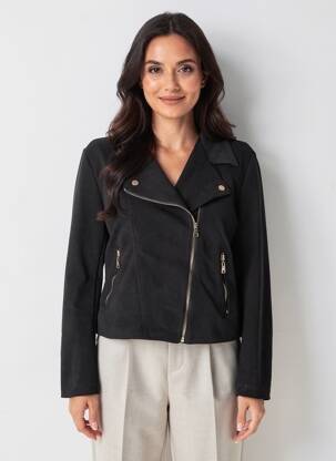 Jachete casual țesătură suedină negru MOLLY BRACKEN femeie