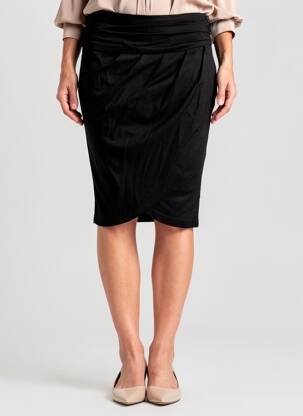 Fustă midi elasticitate negru SWEEWË femeie