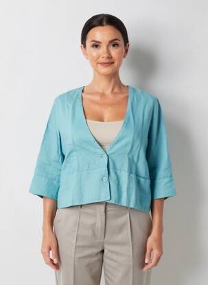 Jachete casual croială dreaptă albastru MES SOEURS ET MOI femeie