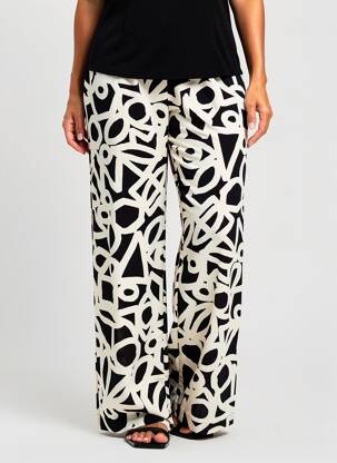 Pantalon larg țesătură crep mărime normală bej MASAI femeie