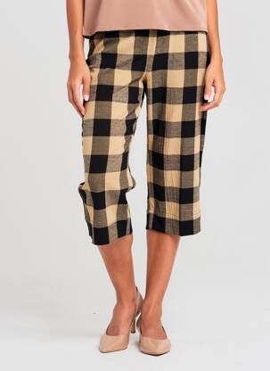 Pantalon 7/8 talie elastică bej MASAI femeie