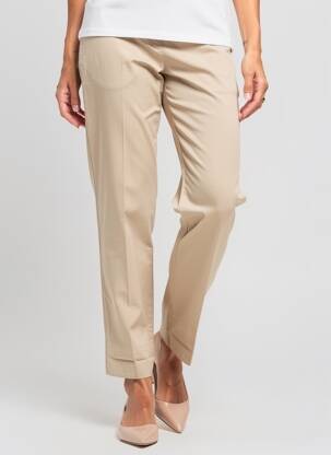 Pantalon drept țesătură poplin mărime normală bej MES SOEURS ET MOI femeie