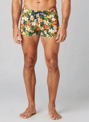 Slip de baie țesătură poplin verde HOM bărbat
