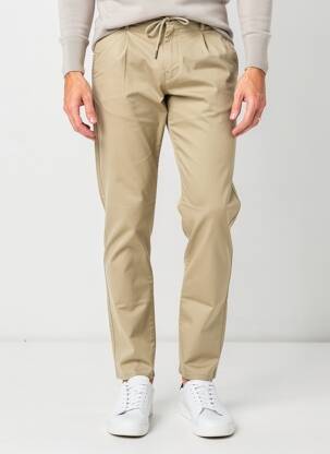 Pantalon chino țesătură poplin mărime normală bej BENSON & CHERRY bărbat