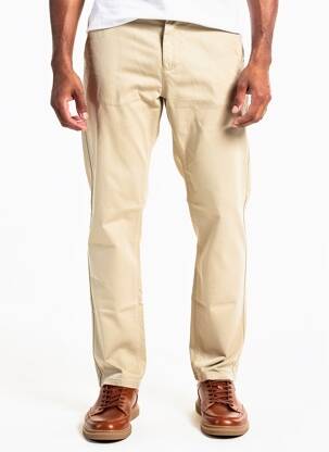 Pantalon chino țesătură poplin mărime normală bej BENSON & CHERRY bărbat