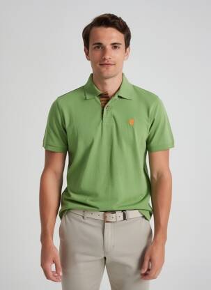 Polo țesătură jersey mâneci scurte verde DIKE bărbat