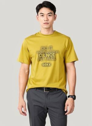 Tricou croială cambrată mâneci scurte verde DIKE bărbat