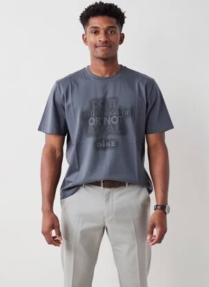 Tricou croială cambrată mâneci scurte gri DIKE bărbat