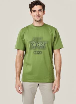 Tricou croială cambrată mâneci scurte verde deschis DIKE bărbat