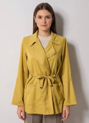 Trench țesătură poplin fără glugă galben TIFFOSI femeie