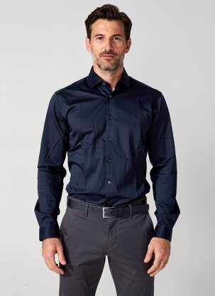 Cămașă cu mâneci lungi croială cambrată albastru CALVIN KLEIN bărbat