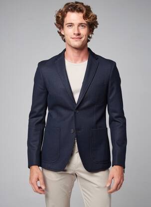 Sacou țesătură melanj albastru TOMMY HILFIGER bărbat