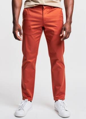 Pantalon chino țesătură poplin mărime normală portocalie TOMMY HILFIGER bărbat