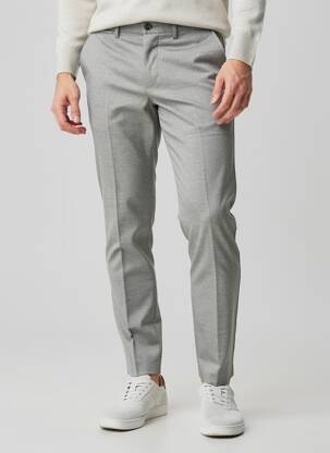 Pantalon slim țesătură melanj talie înaltă gri TOMMY HILFIGER bărbat