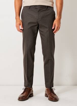Pantalon slim țesătură melanj talie joasă maro SCOTCH & SODA bărbat