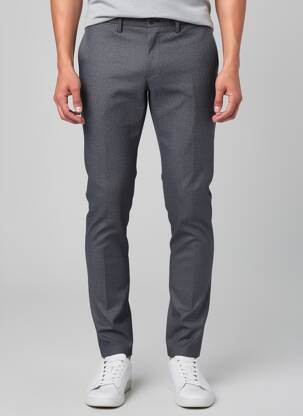 Pantalon slim țesătură melanj talie joasă albastru TOMMY HILFIGER bărbat