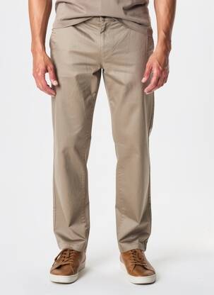 Pantalon chino țesătură poplin mărime normală bej SELECTED bărbat