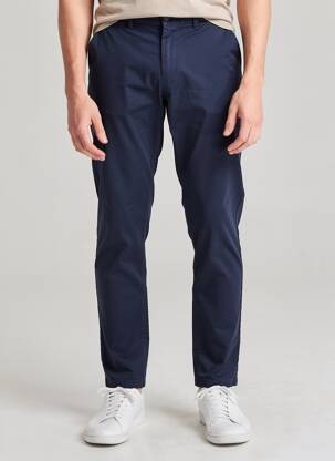 Pantalon chino țesătură poplin mărime normală albastru SCOTCH & SODA bărbat