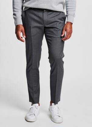 Pantalon slim țesătură melanj mărime normală gri STRELLSON bărbat