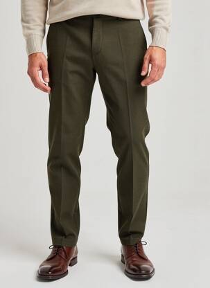 Pantalon chino țesătură melanj mărime normală verde SCOTCH & SODA bărbat
