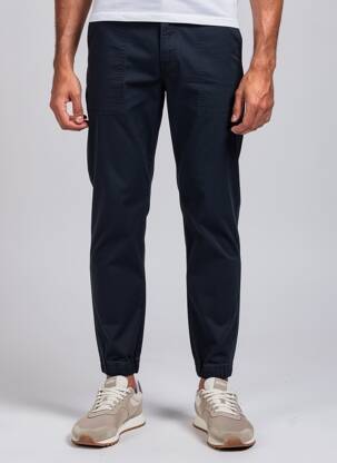Pantalon drept țesătură poplin mărime normală albastru SELECTED bărbat