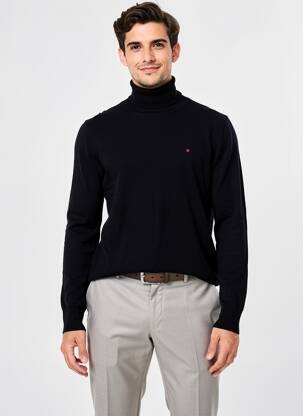 Pulover elasticitate mâneci lungi negru TEDDY SMITH bărbat