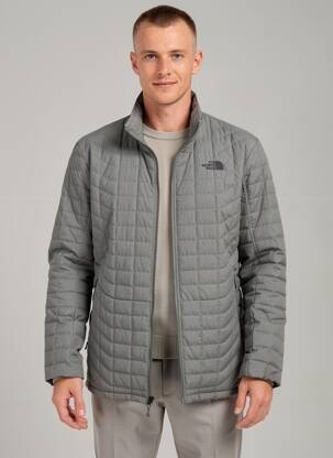 Geacă matlasată mâneci lungi fără glugă gri THE NORTH FACE bărbat