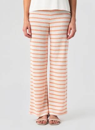 Pantalon drept elasticitate mărime normală portocalie LE TEMPS DES CERISES femeie