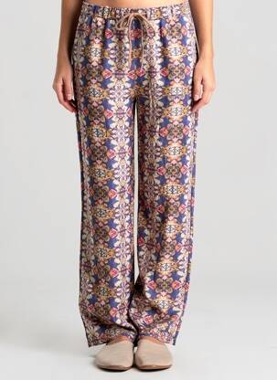 Pantalon drept țesătură crep mărime normală violet ONLY femeie