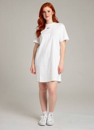 Rochie scurtă mâneci scurte mâneci scurte alb NIKE femeie