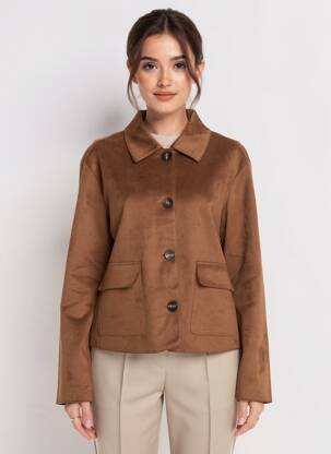 Jachete casual țesătură suedină maro VERO MODA femeie