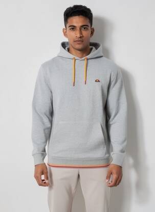 Hanorac cu glugă țesătură jersey mâneci lungi gri ELLESSE bărbat
