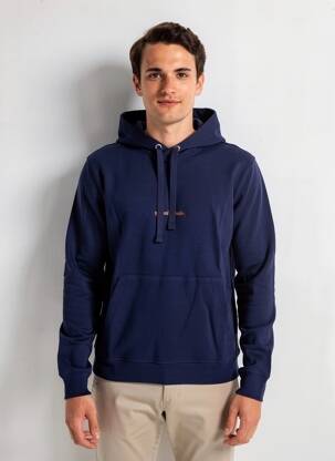 Hanorac cu glugă țesătură jersey mâneci lungi albastru JACK & JONES bărbat