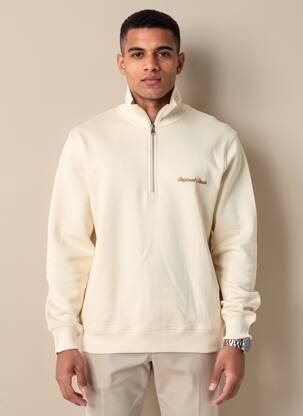 Hanorac broderie mâneci lungi bej JACK & JONES bărbat