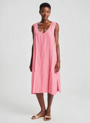 Rochie midi fără mâneci fără mâneci roz SAINT JAMES femeie