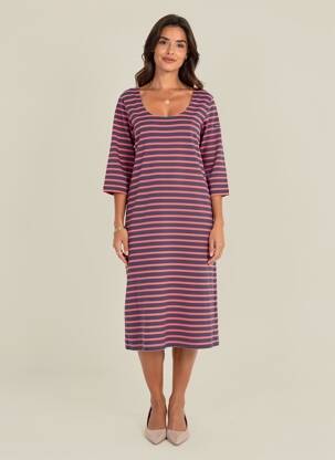 Rochie midi mâneci 3/4 mâneci 3/4 roz SAINT JAMES femeie