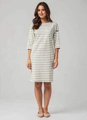 Rochie scurtă mâneci 3/4 mâneci 3/4 verde SAINT JAMES femeie