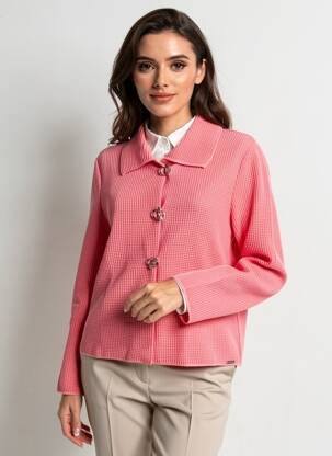 Vestă cu mâneci lungi elasticitate roz SAINT JAMES femeie