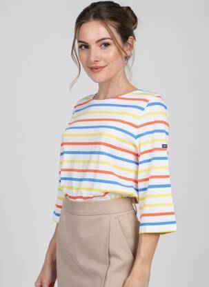 Tricou mâneci 3/4 mâneci 3/4 alb SAINT JAMES femeie