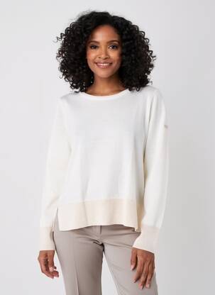 Pulover elasticitate mâneci lungi bej SAINT JAMES femeie
