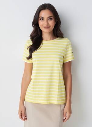 Tricou elasticitate mâneci scurte galben SAINT JAMES femeie