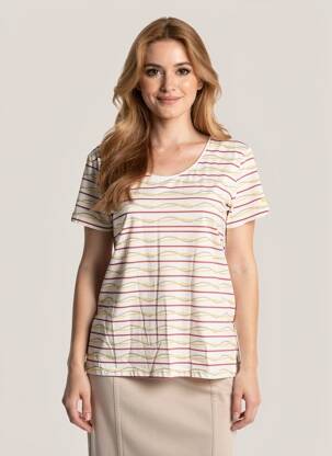 Tricou elasticitate mâneci scurte galben SAINT JAMES femeie