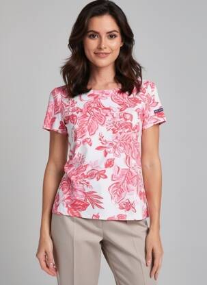 Tricou elasticitate mâneci scurte roz SAINT JAMES femeie