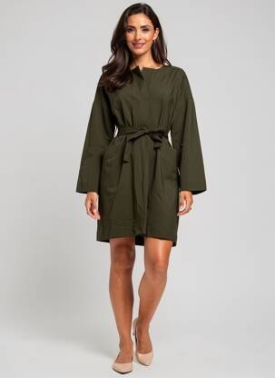 Rochie midi mâneci lungi mâneci lungi verde TINSELS femeie