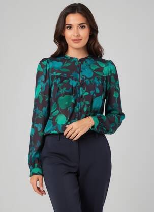Cămașă guler mao mâneci lungi verde FABIENNE CHAPOT femeie