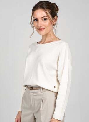 Pulover elasticitate mâneci lungi bej KOCCA femeie