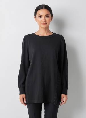 Pulover elasticitate mâneci lungi negru TWINSET femeie