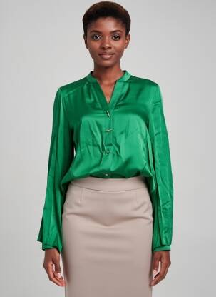Bluză mâneci lungi mâneci lungi verde KOCCA femeie