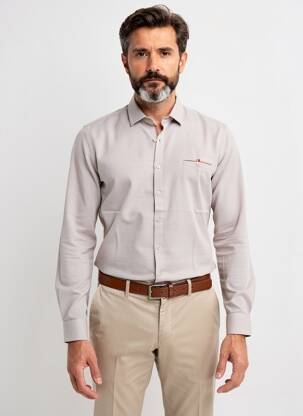Cămașă cu mâneci lungi buzunare gri BENSON & CHERRY bărbat